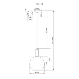 Светильник|Moderli|V2891-1P Martin 1*E27*60W подвесной