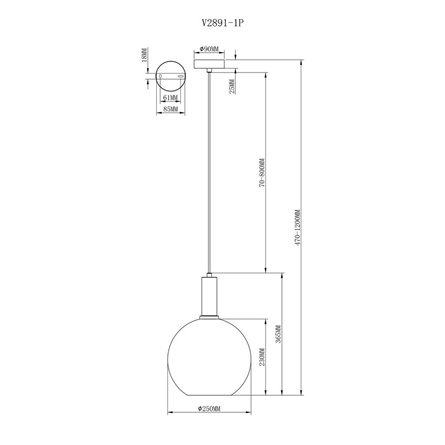 Светильник|Moderli|V2891-1P Martin 1*E27*60W подвесной