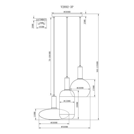 Светильник|Moderli|V2892-3P Martin 3*E27*60W подвесной