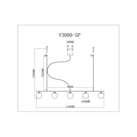 Светильник|Moderli|Moderli V3080-5P Sector подвесной