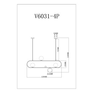 Светильник|Moderli|Moderli V6031-4P Krona подвесной