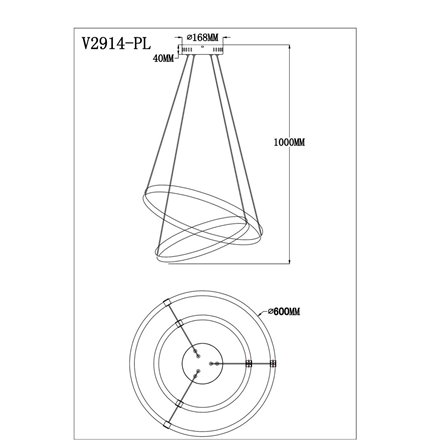 Люстра|Moderli|V2914-PL Lama LED 96W подвесная светодиодная