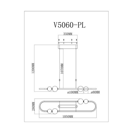 Светильник|Moderli|V5060-PL Eclipce подвесной светодиодный