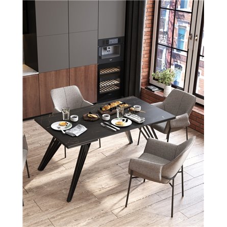 Обеденный стол|Stool Group|Пандора, раскладной, 160-240*90, темная керамика