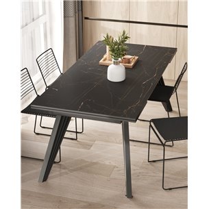Обеденный стол|Stool Group|Пандора, раскладной, 180-280*90, темная керамика