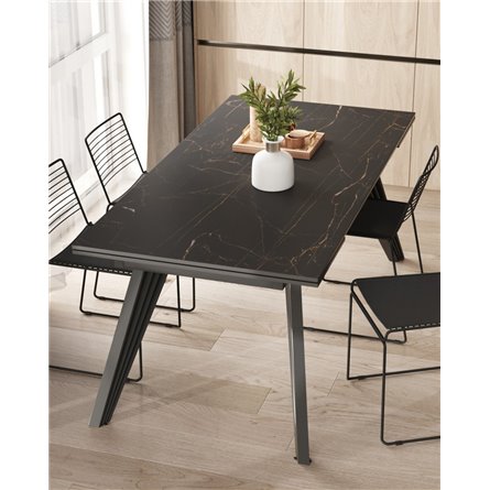 Обеденный стол|Stool Group|Пандора, раскладной, 180-280*90, темная керамика