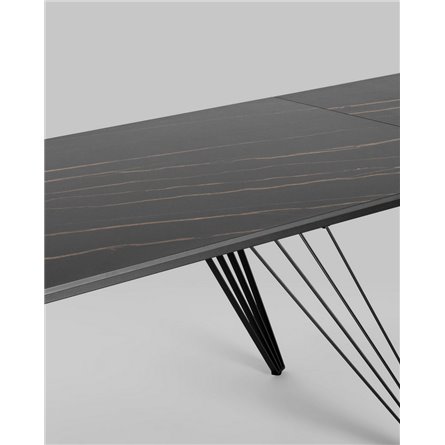 Обеденный стол|Stool Group|Пандора, раскладной, 180-280*90, темная керамика