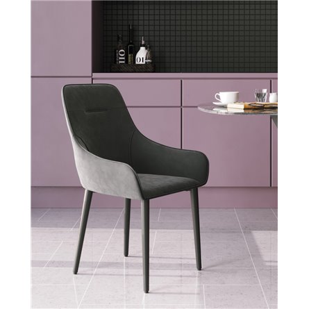 Стул|Stool Group|Диана серый, обивка мебельный велюр