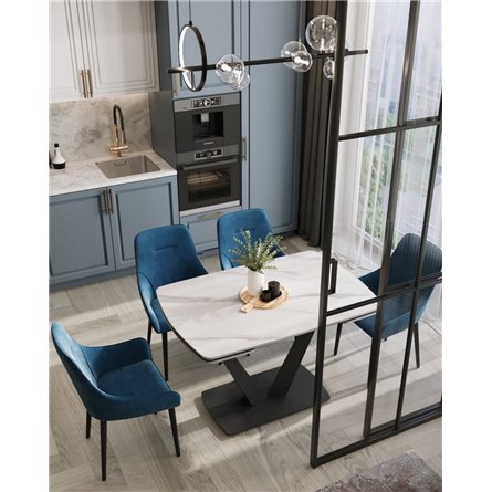 Стул|Stool Group|Диана велюр сине-зеленый, обивка мебельный велюр