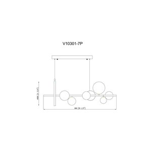 Люстра|Moderli|Moderli V10301-7P Dakisa подвесная