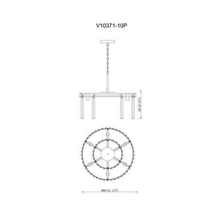 Люстра|Moderli|Moderli V10371-10P Avista подвесная