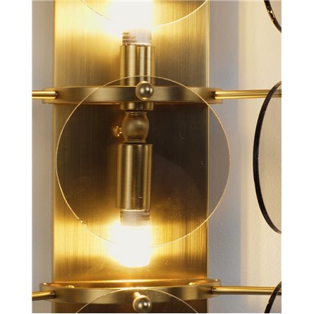 Бра|Moderli|настенный светильник в стиле модерн V7081-2W Komo дымчатое стекло латунь