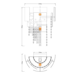 Бра|Moderli|в современном стиле для спальни, зала, коридора V8011-2W Olly хрусталь