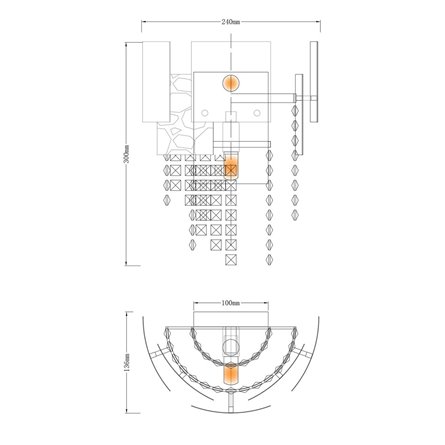 Бра|Moderli|в современном стиле для спальни, зала, коридора V8011-2W Olly хрусталь