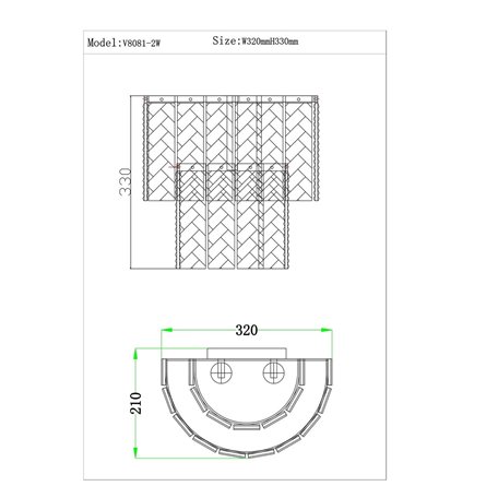Бра|Moderli|в стиле модерн V8081-2W Alberto латунь полупрозрачное стекло