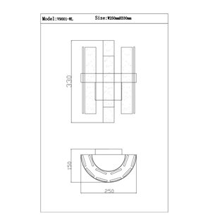 Бра|Moderli|в стиле модерн V9001-WL Lima латунь прозрачное стекло