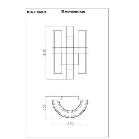 Бра|Moderli|в стиле модерн V9001-WL Lima латунь прозрачное стекло
