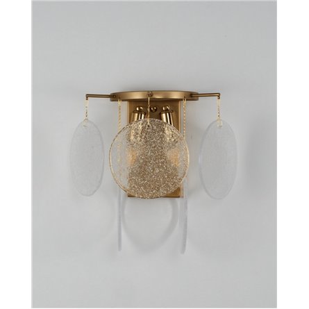 Бра|Moderli|в классическом стиле для спальни, коридора V9031-2W Classic латунь полупрозрачное стекло