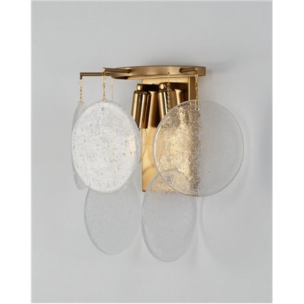 Бра|Moderli|в классическом стиле для спальни, коридора V9031-2W Classic латунь полупрозрачное стекло