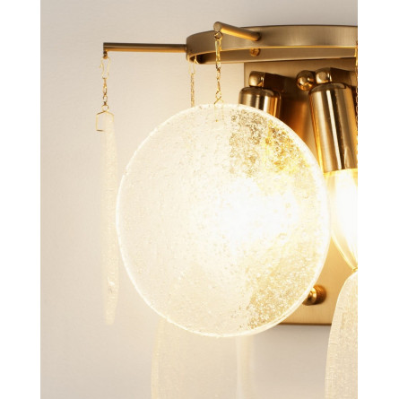 Бра|Moderli|в классическом стиле для спальни, коридора V9031-2W Classic латунь полупрозрачное стекло