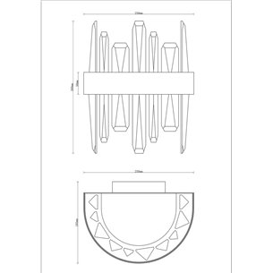 Бра|Moderli|в современном стиле V9081-WL Emanuel прозрачный хрусталь