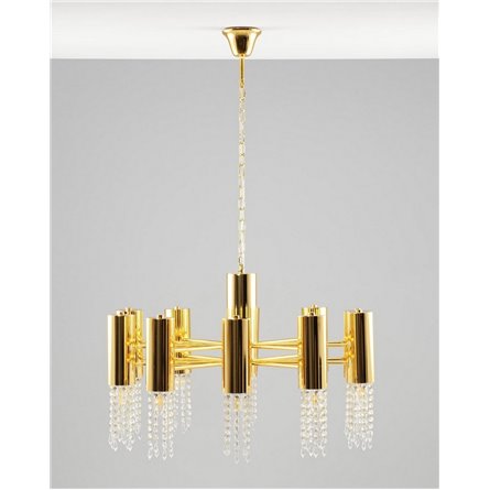 Люстра|Moderli|подвесная в современном стиле Moderli V10010-10P Klimand прозрачный хрусталь