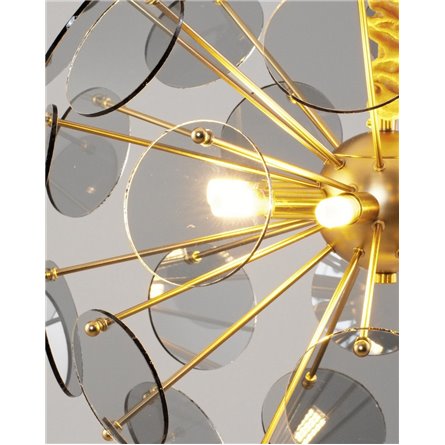 Люстра|Moderli|подвесная без плафонов для зала, гостиной в стиле модерн Moderli V7080-8P Komo дымчатое стекло л