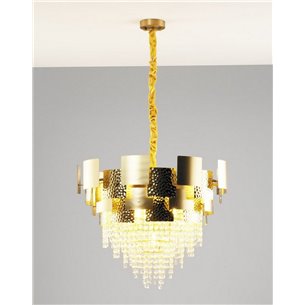 Люстра|Moderli|подвесная в современном стиле для зала, гостиной, холла Moderli V8010-10P Olly хрусталь