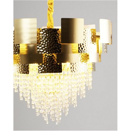 Люстра|Moderli|подвесная в современном стиле для зала, гостиной, холла Moderli V8010-10P Olly хрусталь