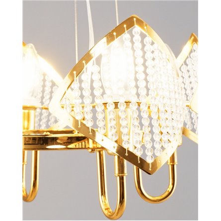 Люстра|Moderli|подвесная в современном стиле Moderli V8050-4P Shade хрусталь