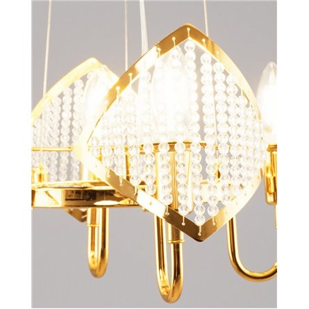 Люстра|Moderli|подвесная в современном стиле Moderli V8050-4P Shade хрусталь