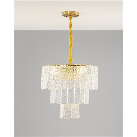 Люстра|Moderli|подвесная в стиле модерн Moderli V8080-6P Alberto латунь прозрачное стекло