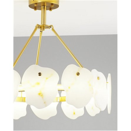 Люстра|Moderli|подвесная в современном стиле Moderli V8090-PL Square с мраморными вставками