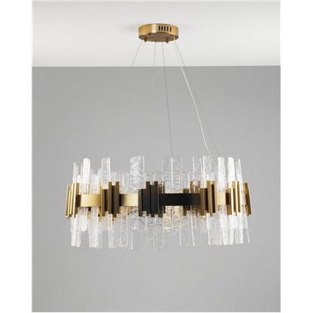 Люстра|Moderli|подвесная в современном стиле Moderli V9010-PL Stasy латунь прозрачное стекло