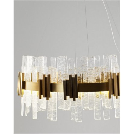 Люстра|Moderli|подвесная в современном стиле Moderli V9010-PL Stasy латунь прозрачное стекло