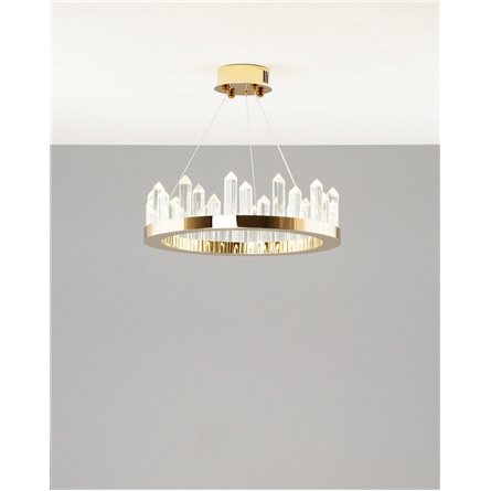 Люстра|Moderli|подвесная в стиле модерн Moderli V9050-PL Ingrid золото хрусталь