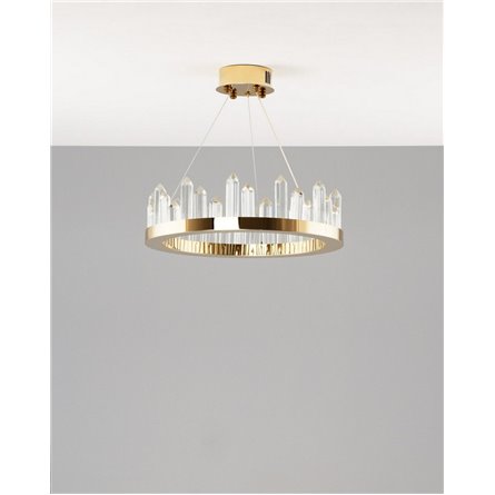 Люстра|Moderli|подвесная в стиле модерн Moderli V9050-PL Ingrid золото хрусталь