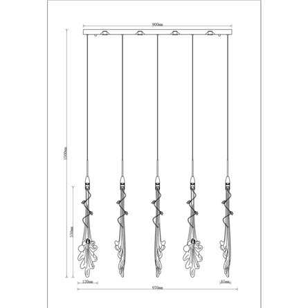 Светильник|Moderli|в современном стиле Moderli V9021-PL Melburn с прозрачными плафонами