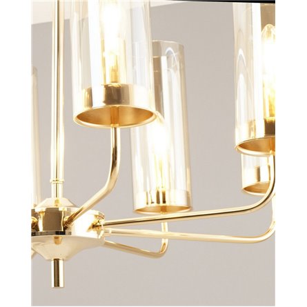 Люстра|Moderli|на штанге потолочная в стиле модерн Moderli V10021-8P Metric с полупрозрачными плафонами