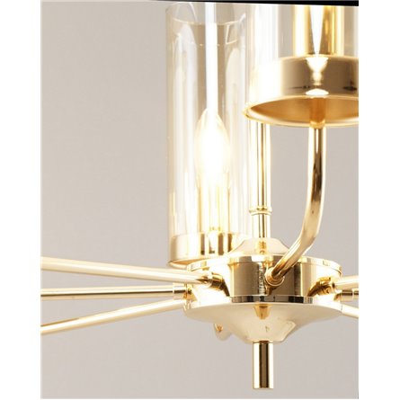 Люстра|Moderli|на штанге потолочная в стиле модерн Moderli V10021-8P Metric с полупрозрачными плафонами