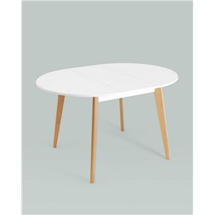 Стол|Stool Group|обеденный Rondo диаметр 100 см бук/белый, раскладывается до 135 см
