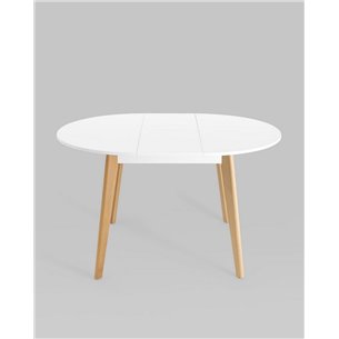 Стол|Stool Group|обеденный Rondo диаметр 100 см бук/белый, раскладывается до 135 см