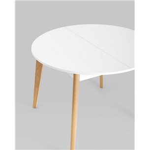 Стол|Stool Group|обеденный Rondo диаметр 100 см бук/белый, раскладывается до 135 см