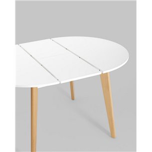 Стол|Stool Group|обеденный Rondo диаметр 100 см бук/белый, раскладывается до 135 см
