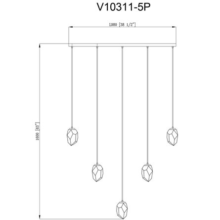 Светильник|Moderli|Moderli V10311-5P Catris подвесной в современном стиле