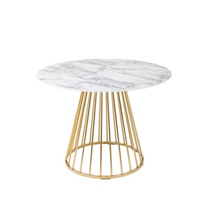 Стол обеденный Ливерпуль 110*110 белый мрамор