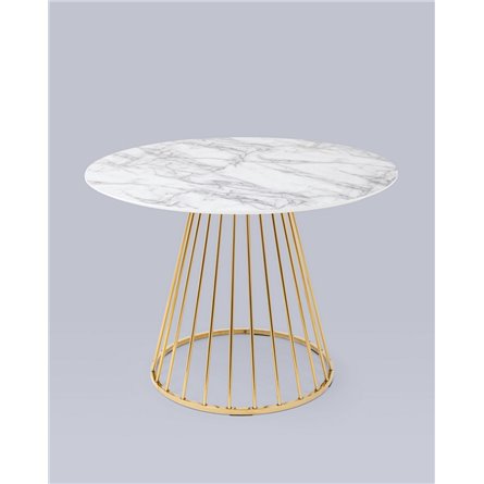 Стол|Stool Group|обеденный Ливерпуль 110*110 белый мрамор