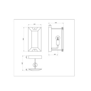 Бра|Moderli|в современном стиле Moderli V10472-1W Rizar темное стекло