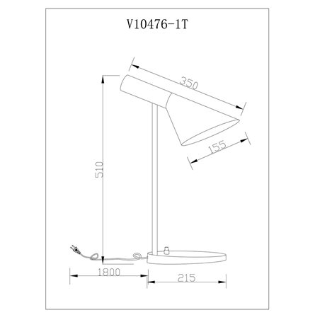 Лампа настольная|Moderli|Moderli V10476-1T Turin в скандинавском стиле