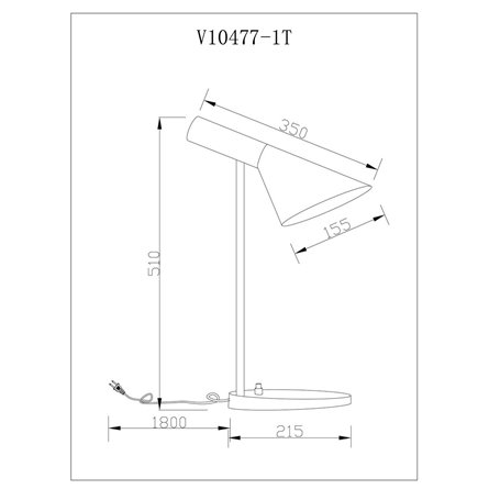 Лампа настольная|Moderli|Moderli V10477-1T Turin в скандинавском стиле